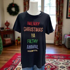 Home Alone Christmas Ya Filthy Animal Sequin Graphic Tee Funny Holiday Party